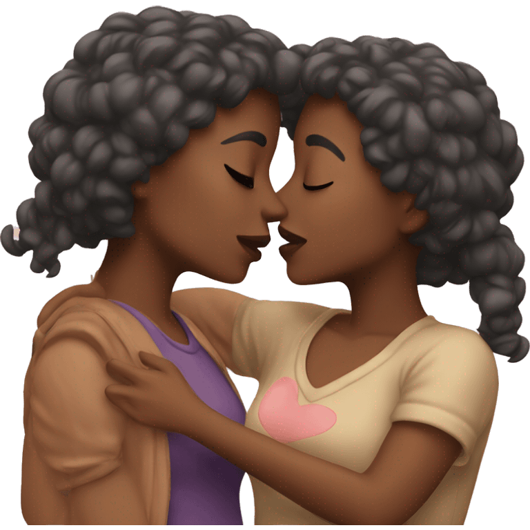 lesbians kissing emoji