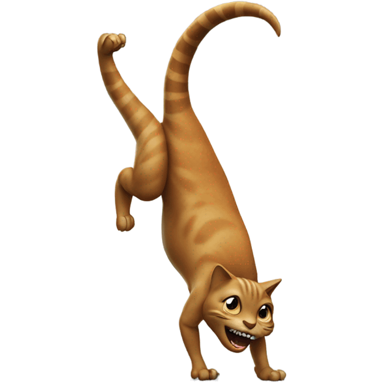 cat trex barking handstand emoji