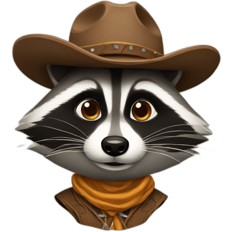 raccoon-cowboy emoji