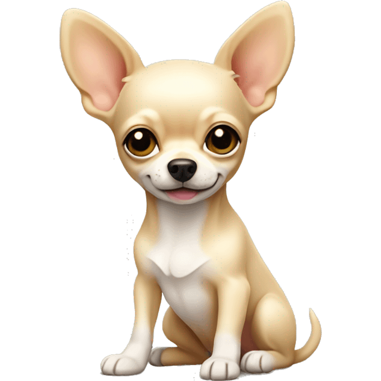 Chihuahua cream color sitting  emoji