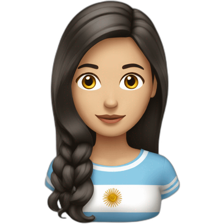 mujer argentina de cabello largo emoji