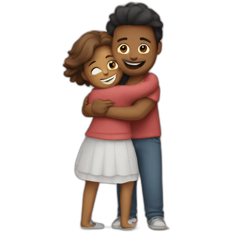 Couple hugging emoji