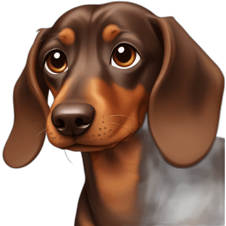 two brown daschund emoji