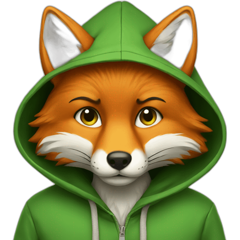 fox with green hoodie emoji