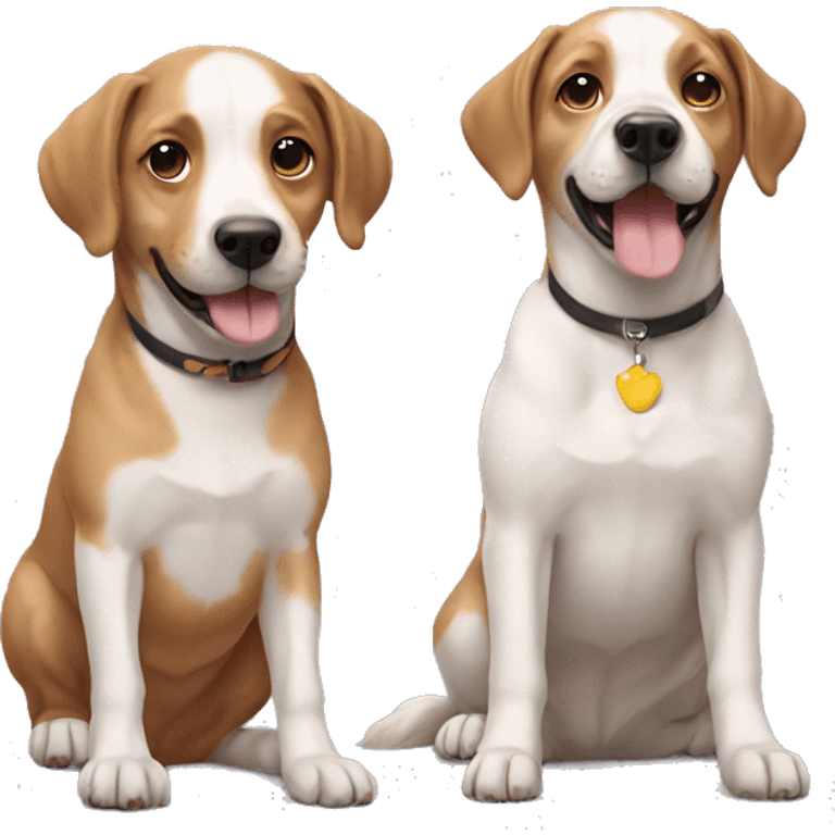 Two cute dogs emoji