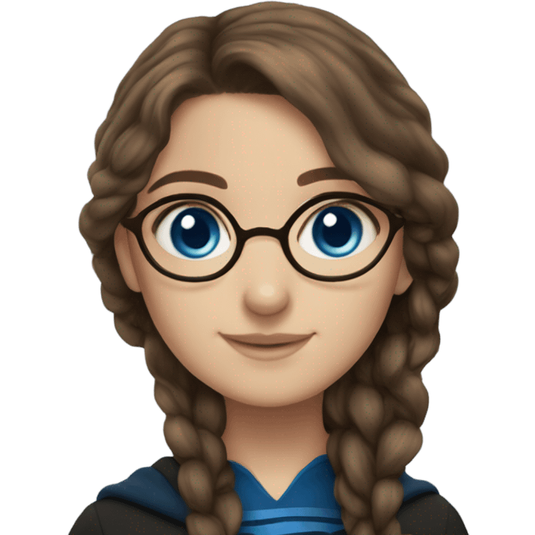 Harry Potter ravenclaw girl brown hair blue eyes  emoji