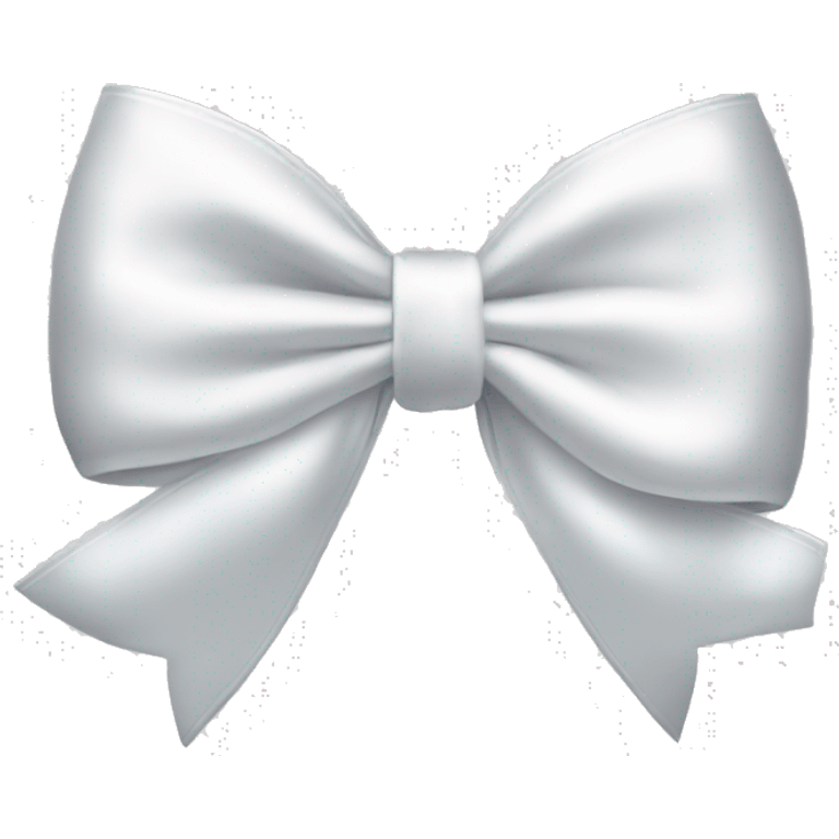 White satin bow emoji