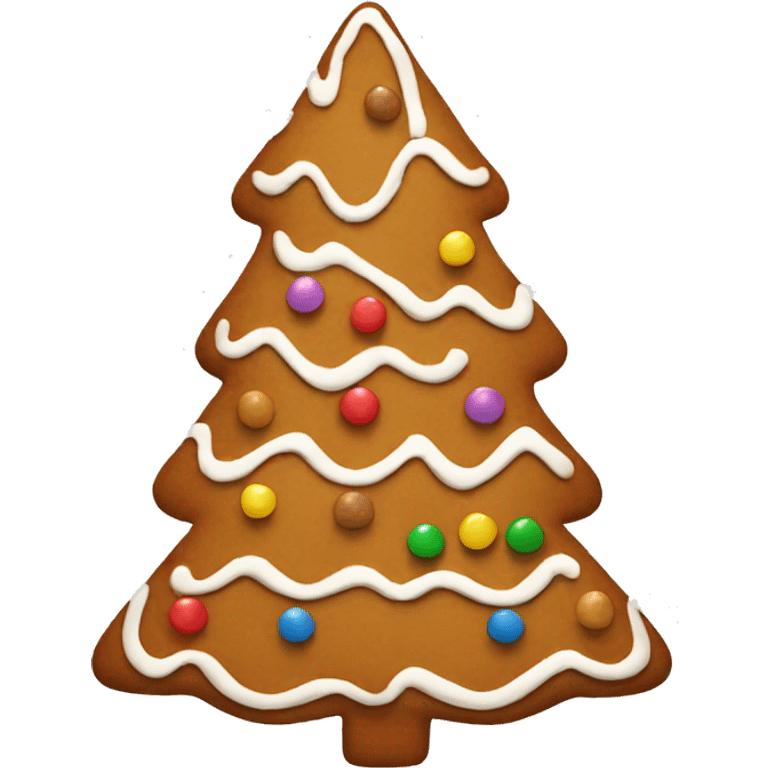 Gingerbread themed Christmas tree emoji