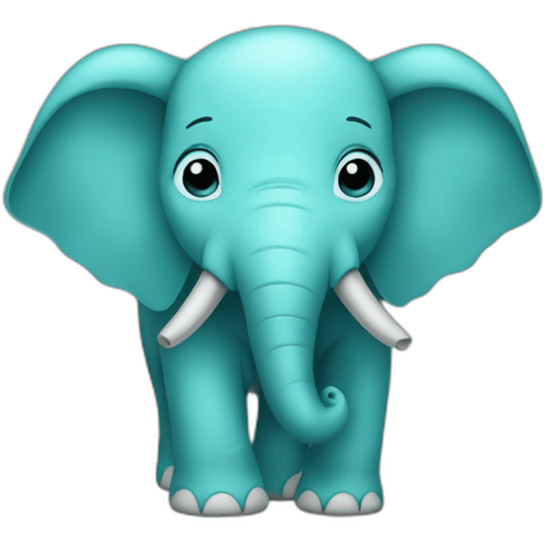 cyan elephant emoji