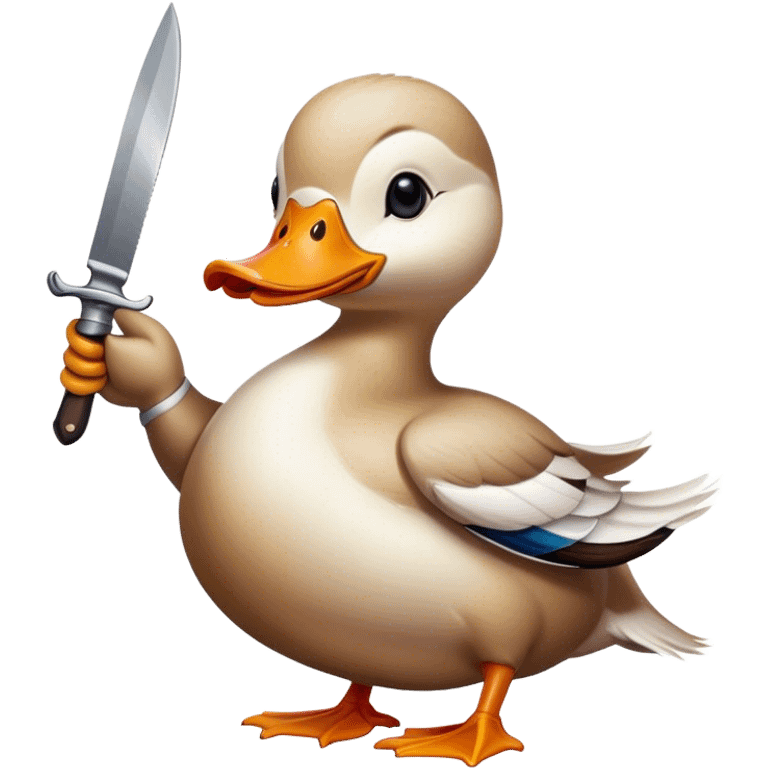 Knife-Wielding Duck emoji