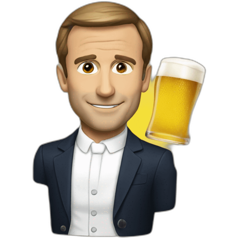 Macron bière emoji