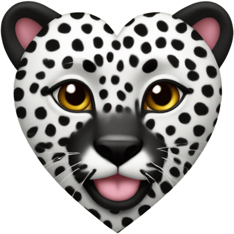 Black Cheetah print heart  emoji