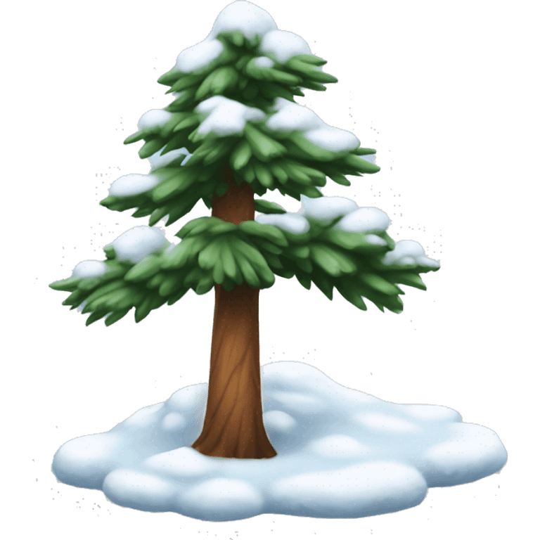 Pine tree with snow emoji