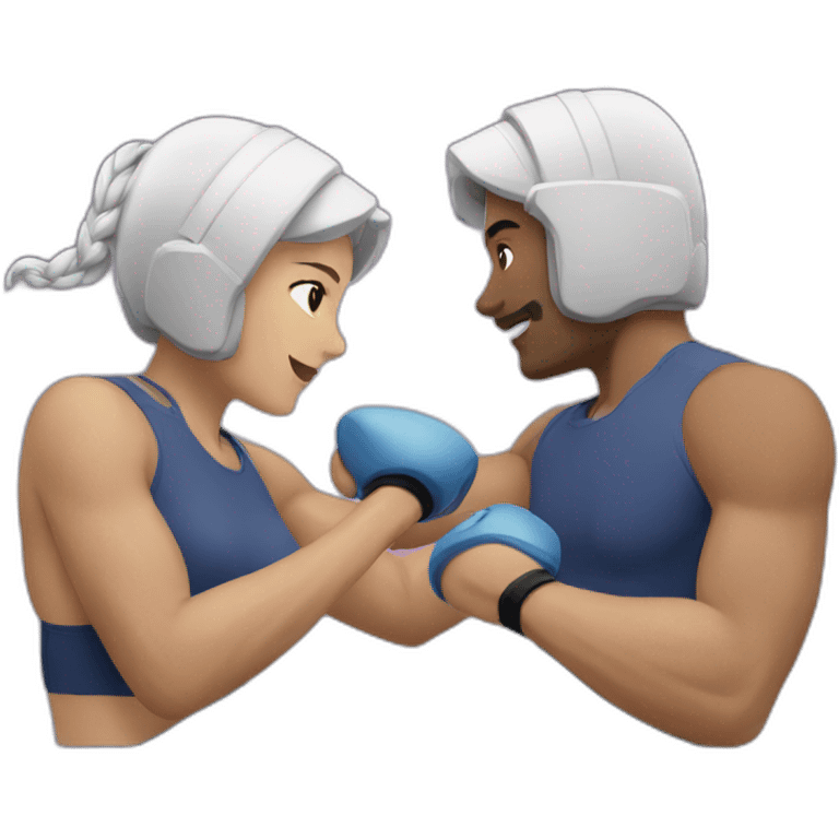 couple training together emoji