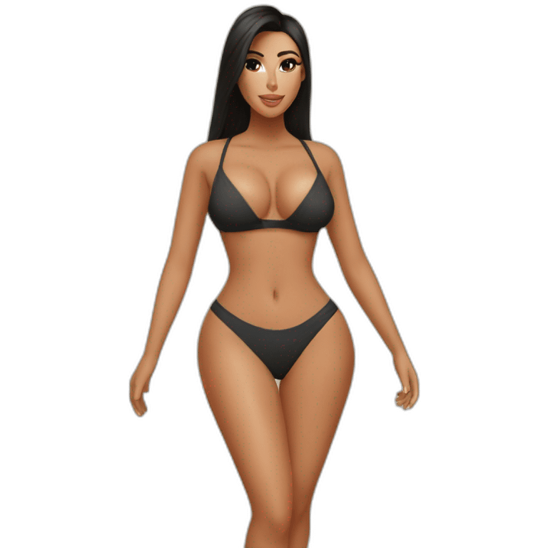 Kim kardashian with bikini emoji