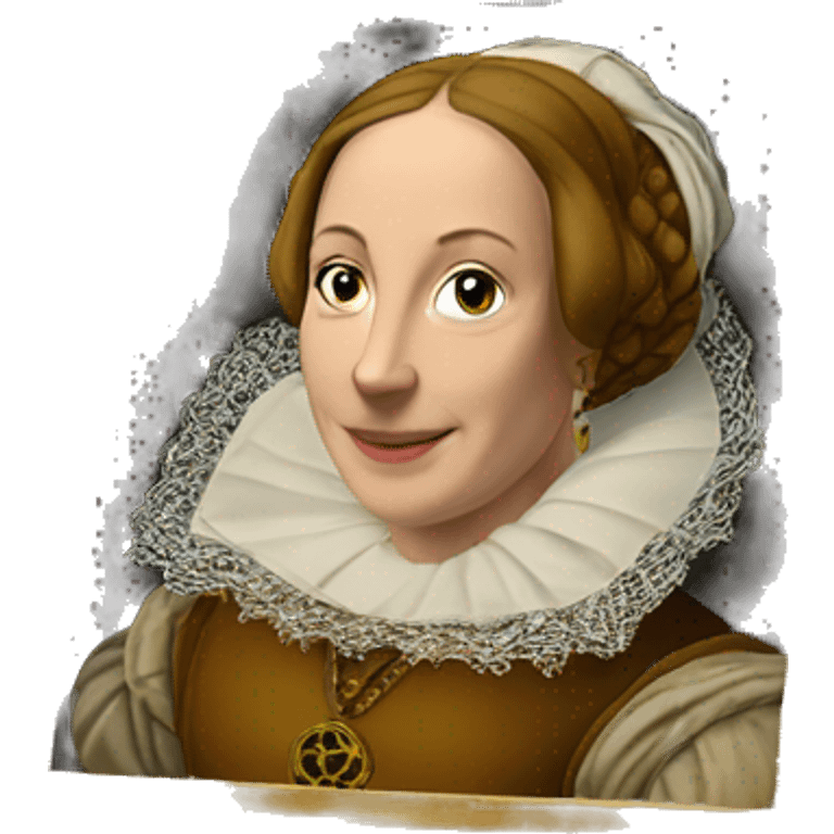 a framed portrait of a Renaissance woman emoji