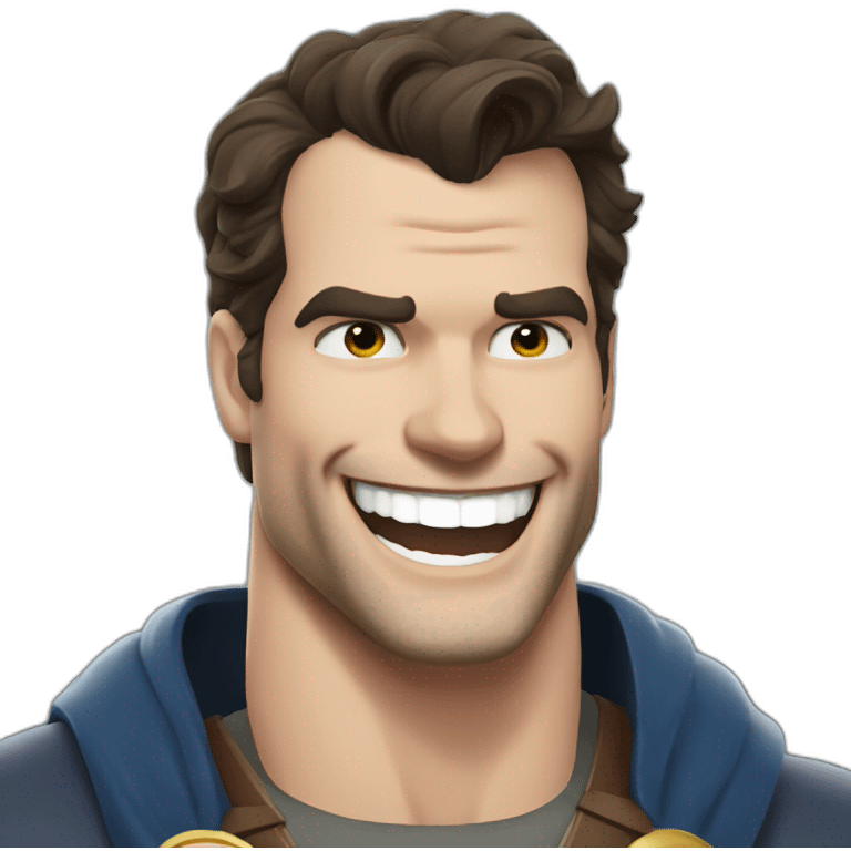 Henry Cavill laughing emoji