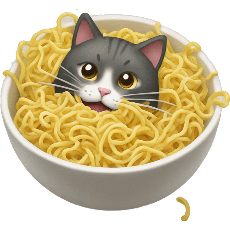 Cat eat ramens emoji