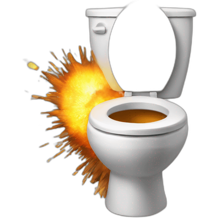 exploding toilet emoji