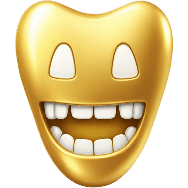 Pure golden tooth emoji