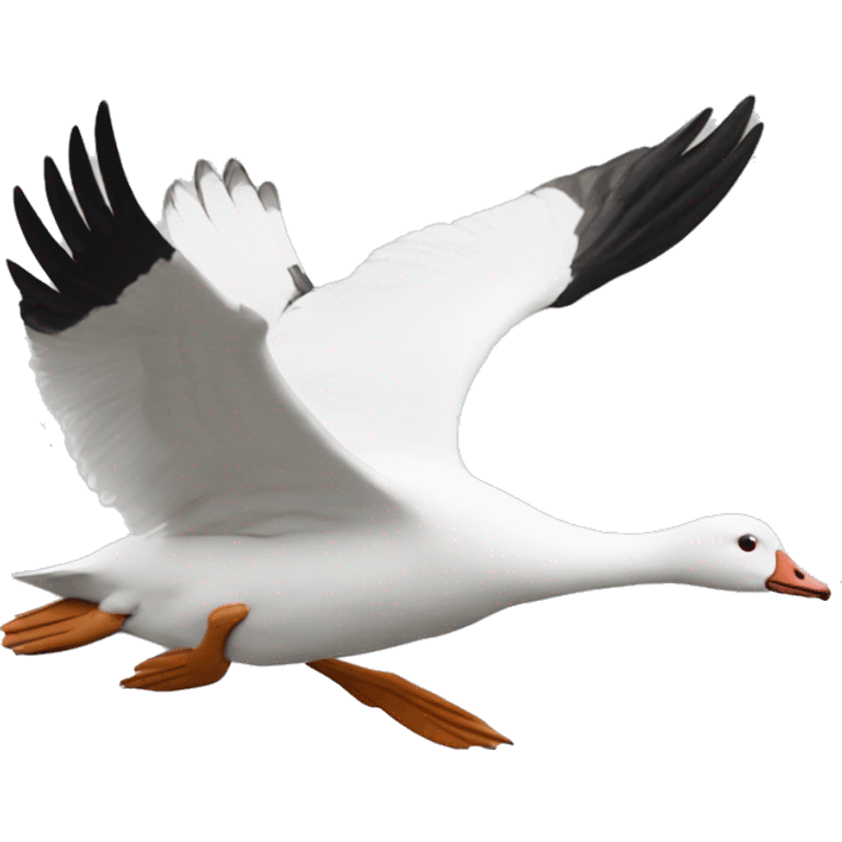 Snow goose flying emoji