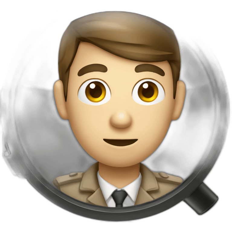 inspecteur avec une loupe emoji