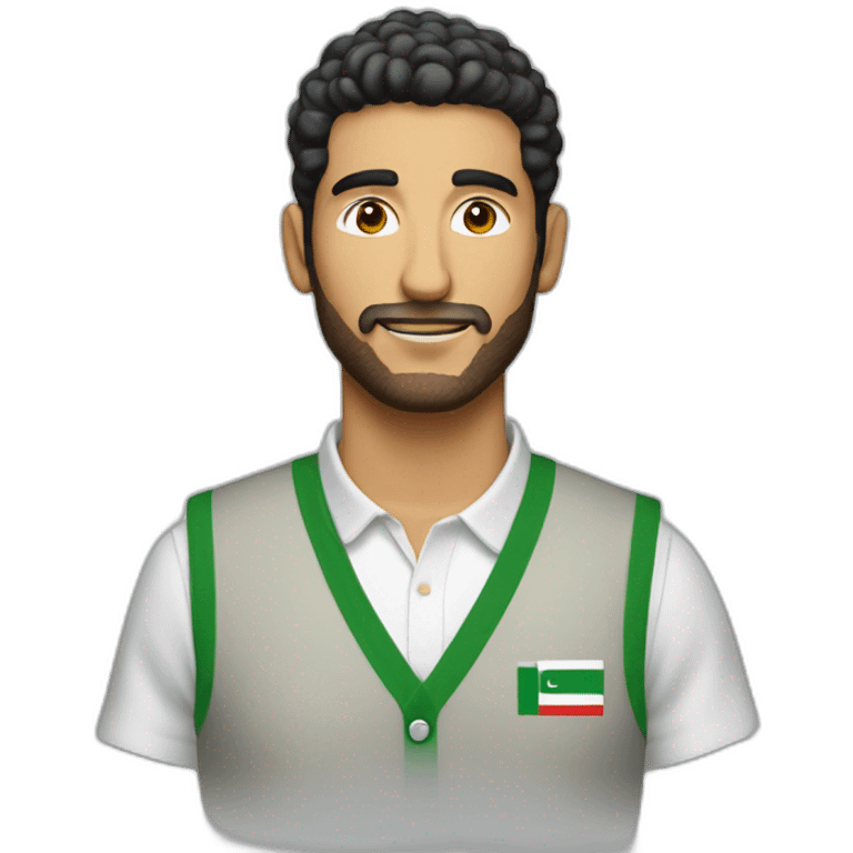 algerian guy lacoste vest emoji