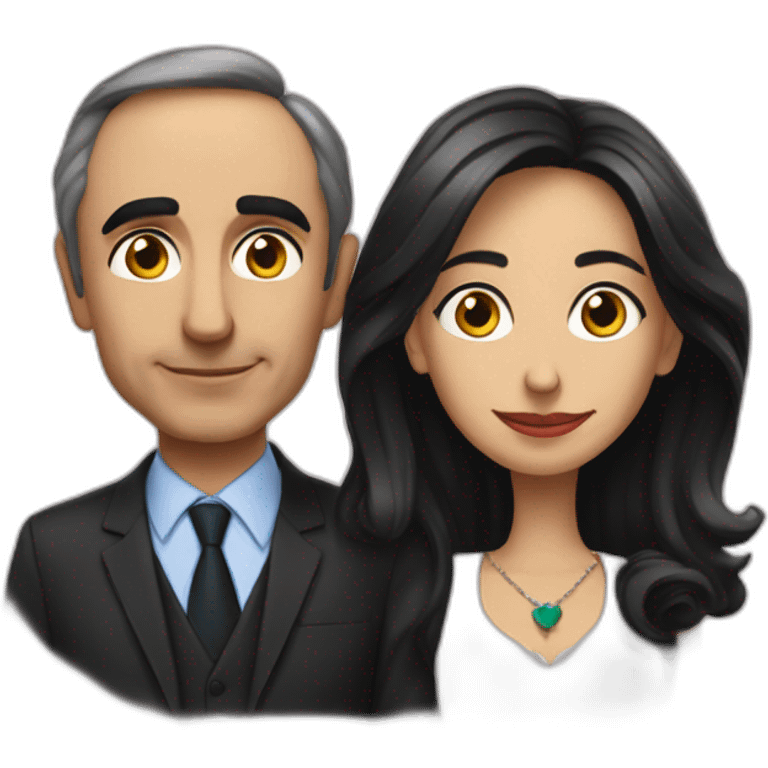 un noir en couple avec zemmour emoji