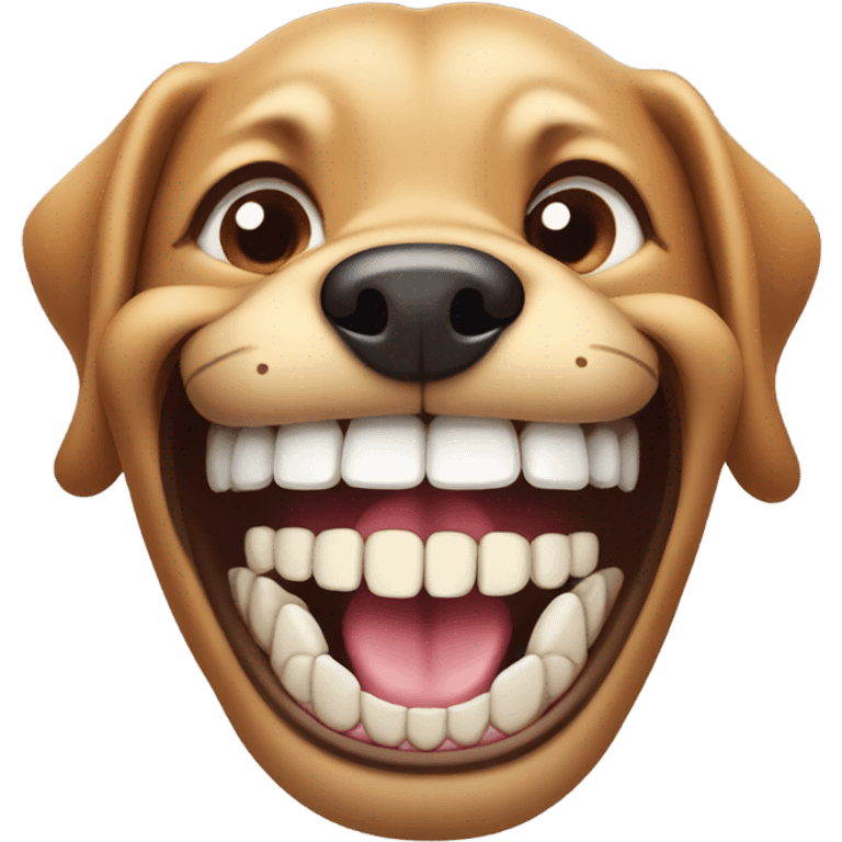 Dog with dentures  emoji