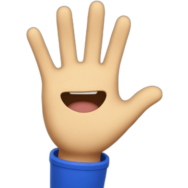 sonic waving hand emoji