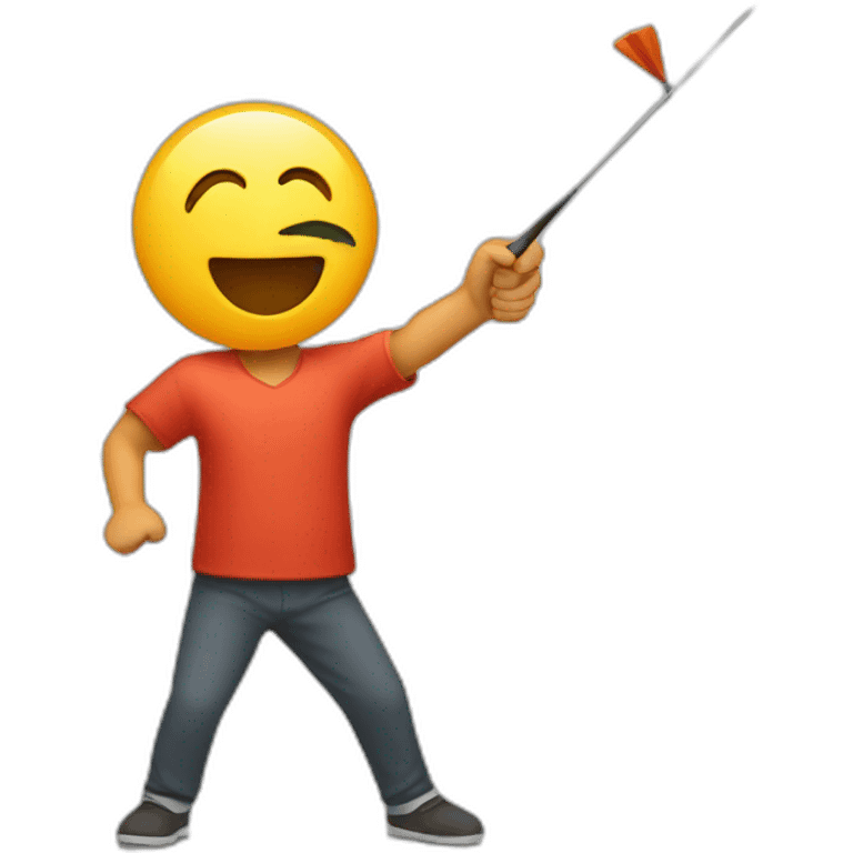 Throwing a Dart emoji