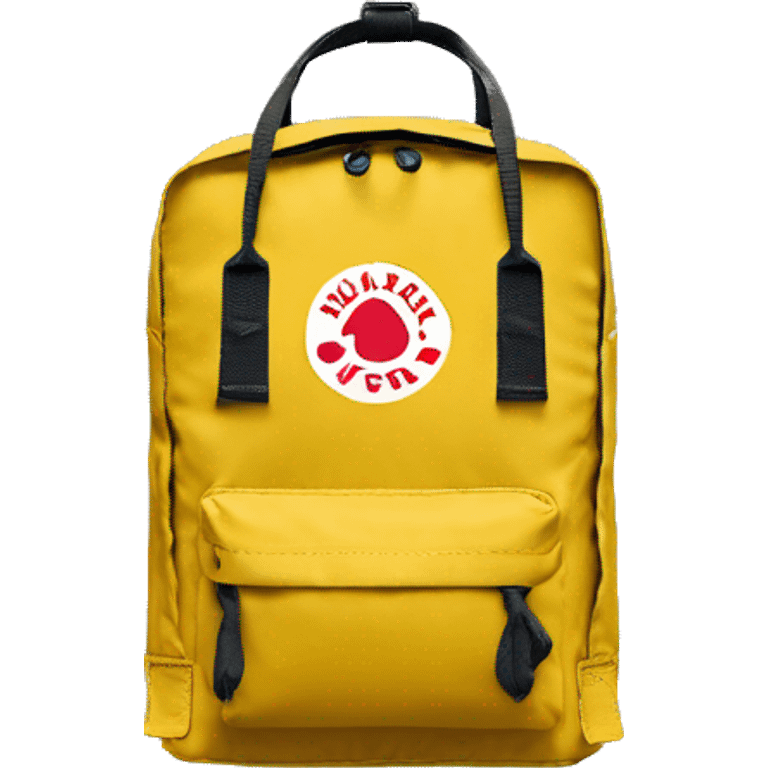 fjallraven kanken yellow backpack emoji