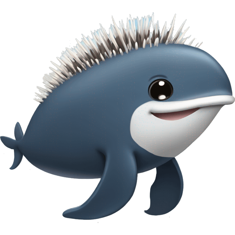 A whale and a porcupine morphed into one animal emoji