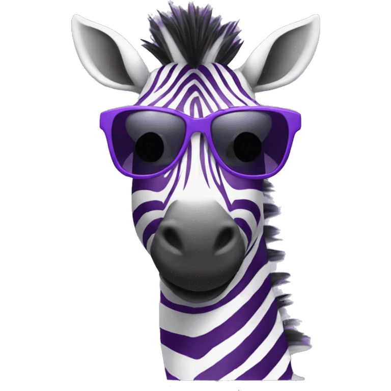 cool purple zebra with sunglasses emoji