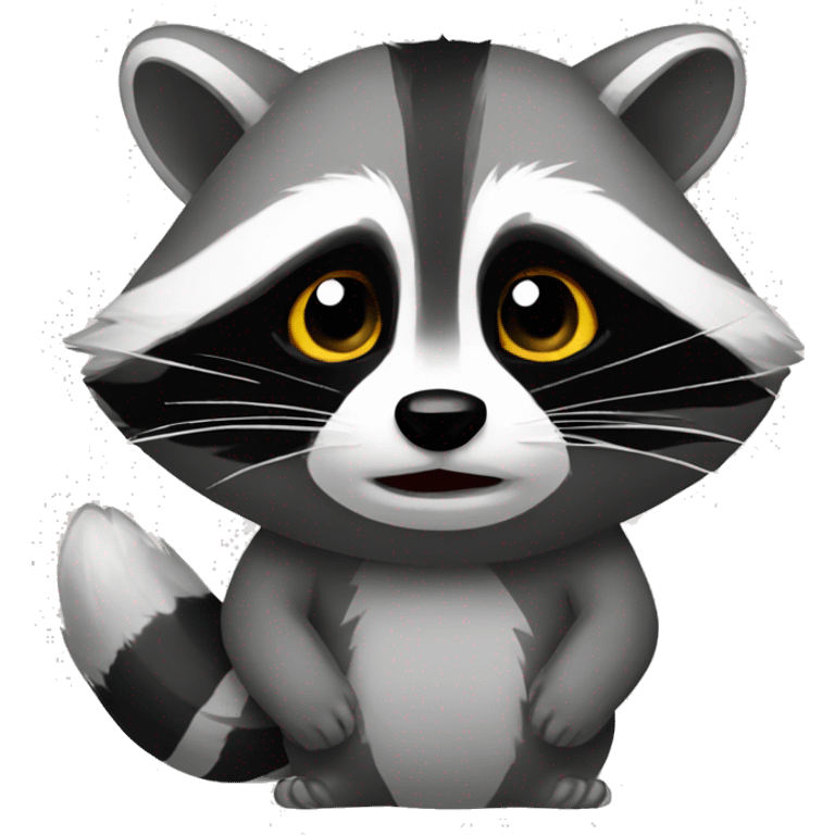 Raccoon says NO emoji