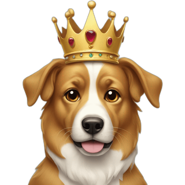 dog with a crown emoji