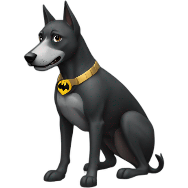 Batman with greyhound emoji