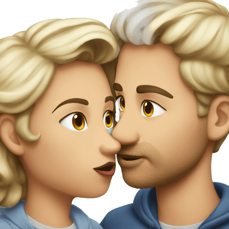 A double kiss emoji