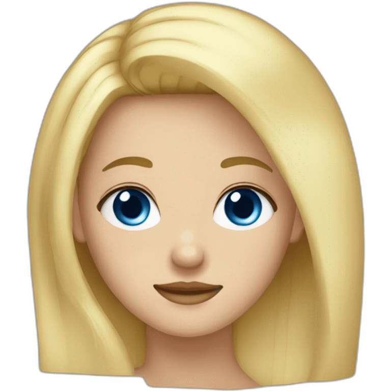  blonde hair and blue eye girl emoji