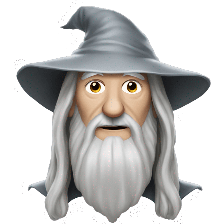 realistic portrait of Gandalf emoji