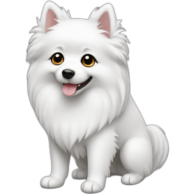 Japanese spitz dog white emoji