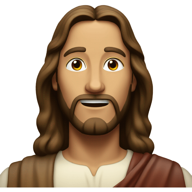 Jesus saying "Wow" emoji