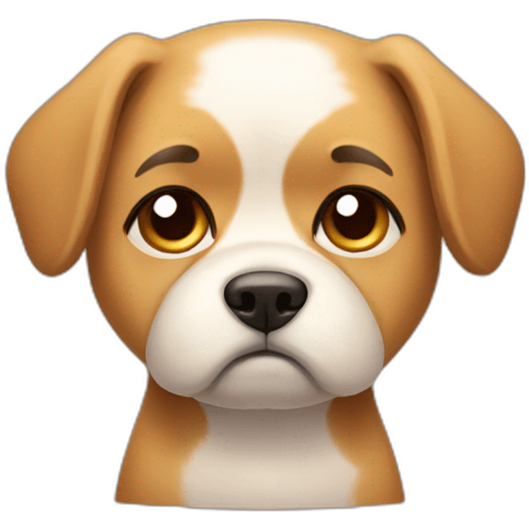 sad cute dog emoji