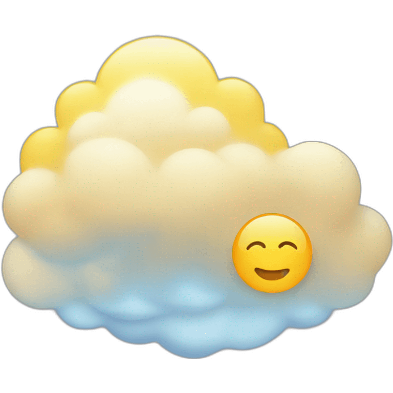 Cloudy and sunny  with emoji