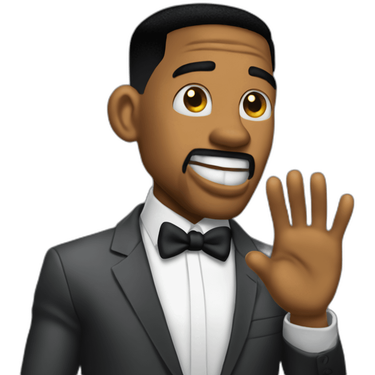 Will-smith-slaps-Chris-Rock-wearing-suit emoji