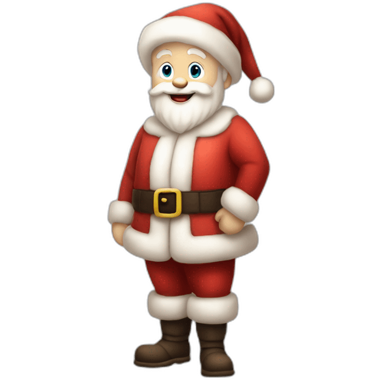 pale skin santa claus full body emoji