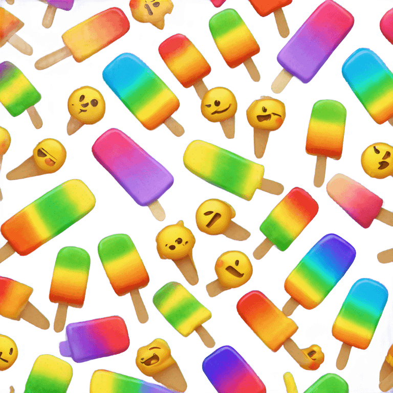 Rainbow popsicle emoji