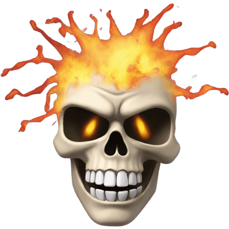 skulls head exploding and the skulls shape is the frontmans mask in squid game emoji