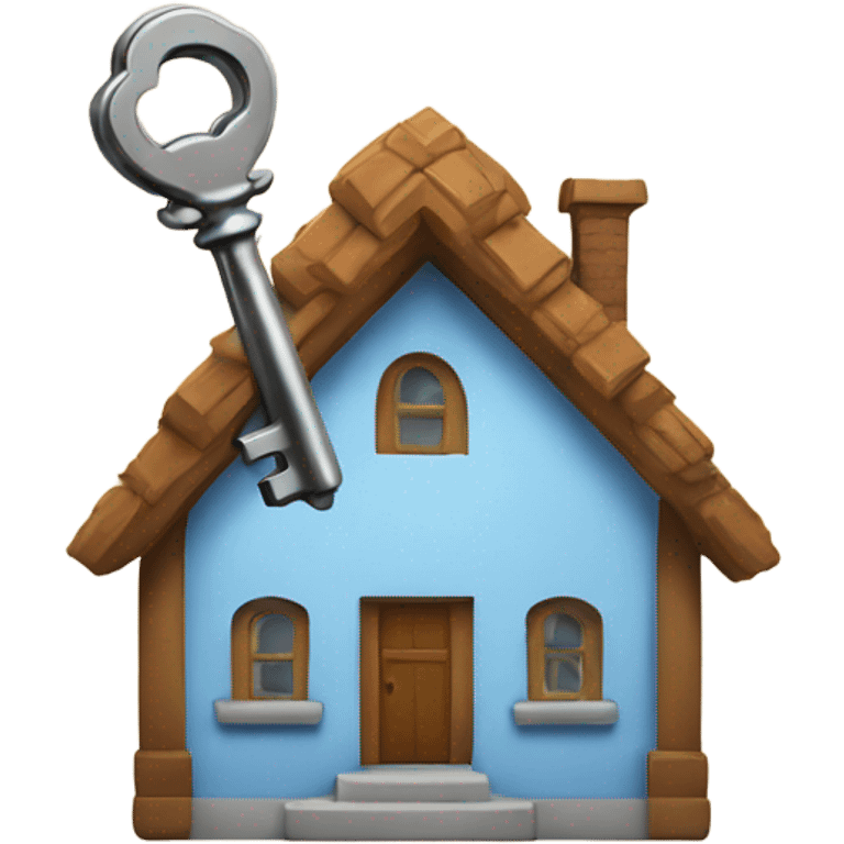 House with key emoji