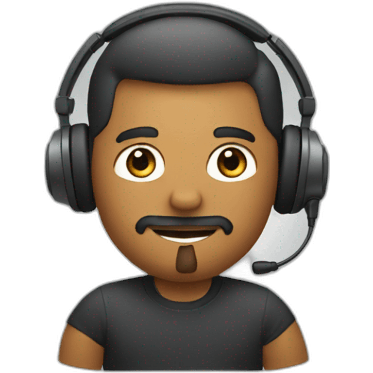 Man recording a podcast emoji